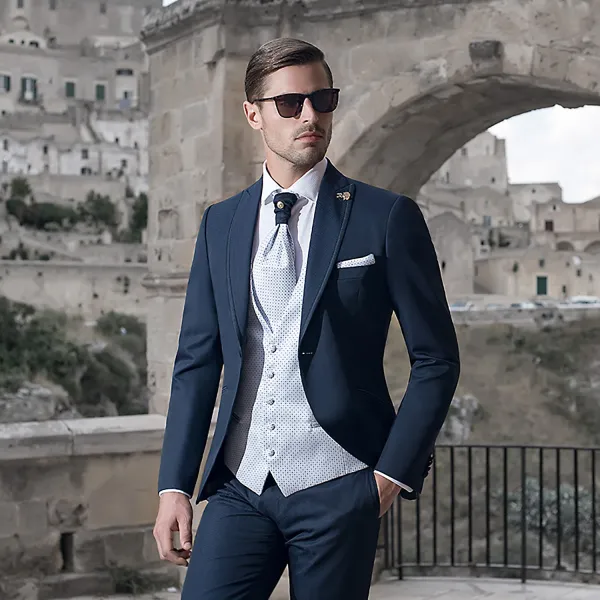 Angelo Toma - Abito classico blu per uomo | 