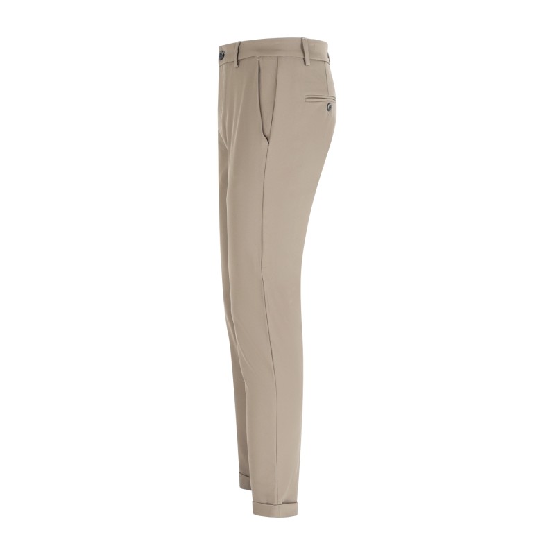 Camouflage - Pantalone verde Chinos sand tasche a filo in tessuto tecnico per