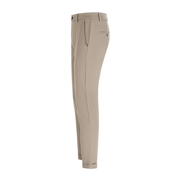 Camouflage - Pantalone verde Chinos sand tasche a filo in tessuto tecnico per