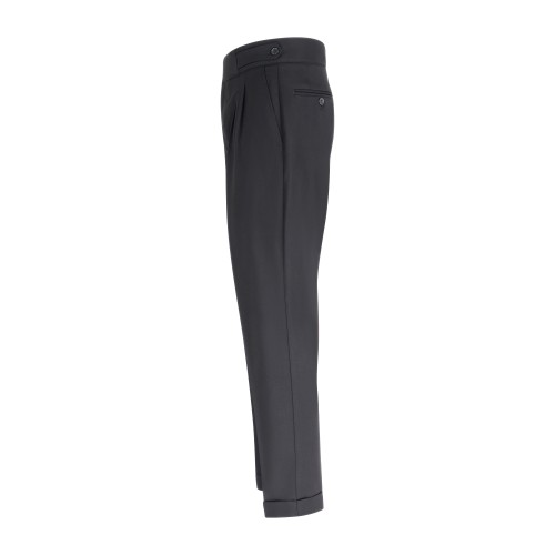 Marsem - Pantalone nero vita alta in vestibilità slim per uomo | p073 t015 2