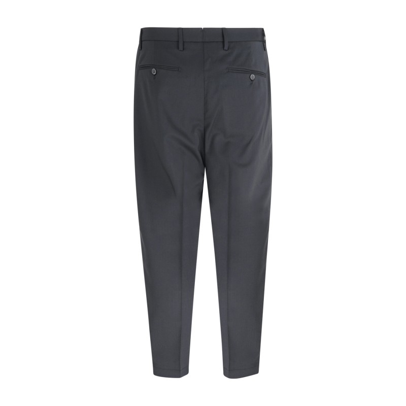 Briglia 1949 - Pantalone nero Portobellos in lana marzotto per uomo |