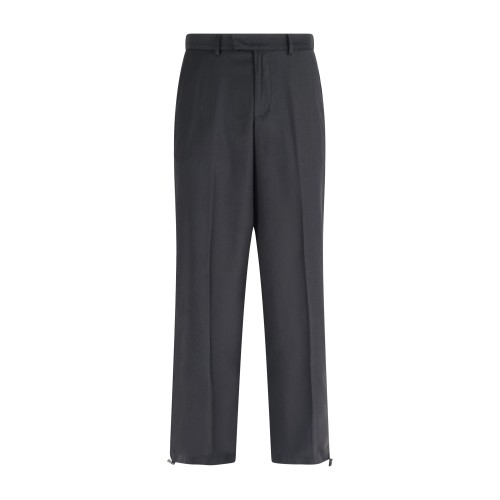 Richmond X - Pantalone nero Monge taglio dritto con laccio elastico sul fondo