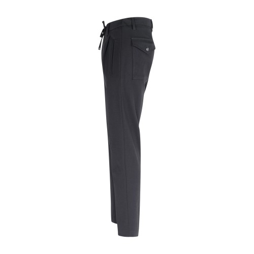 Officina36 - Pantalone nero con pence regolabile da laccetti carrot fit per 2