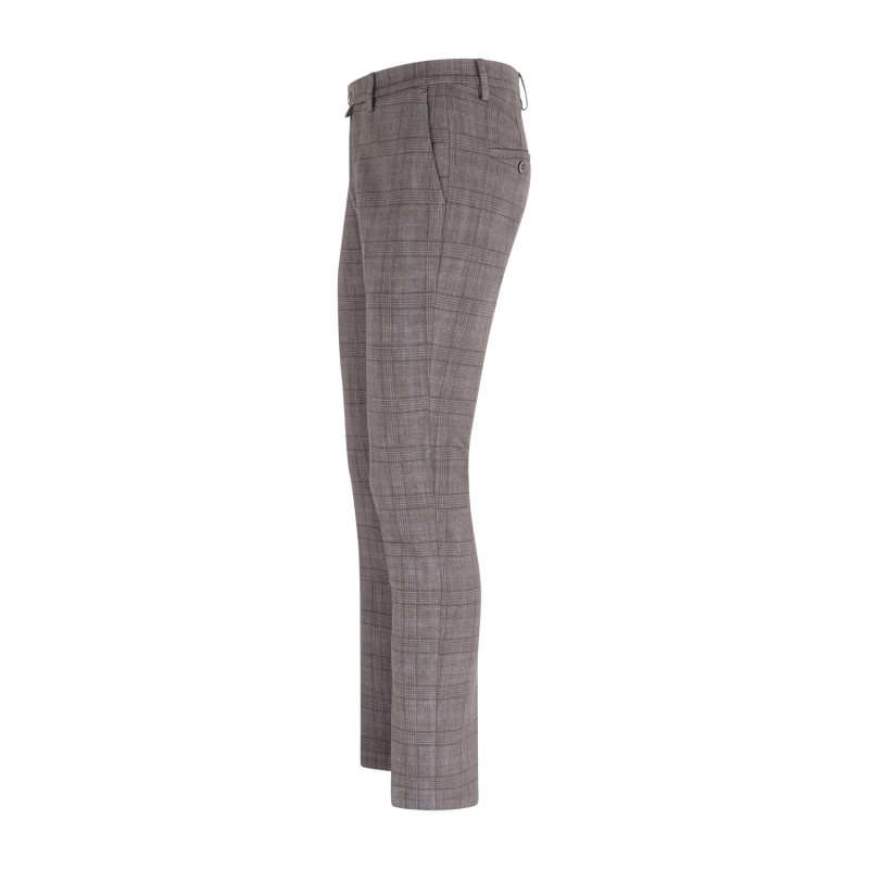 Barbati - Pantalone marrone Cyrus fantasia check per uomo | p-cyrus-s 225632