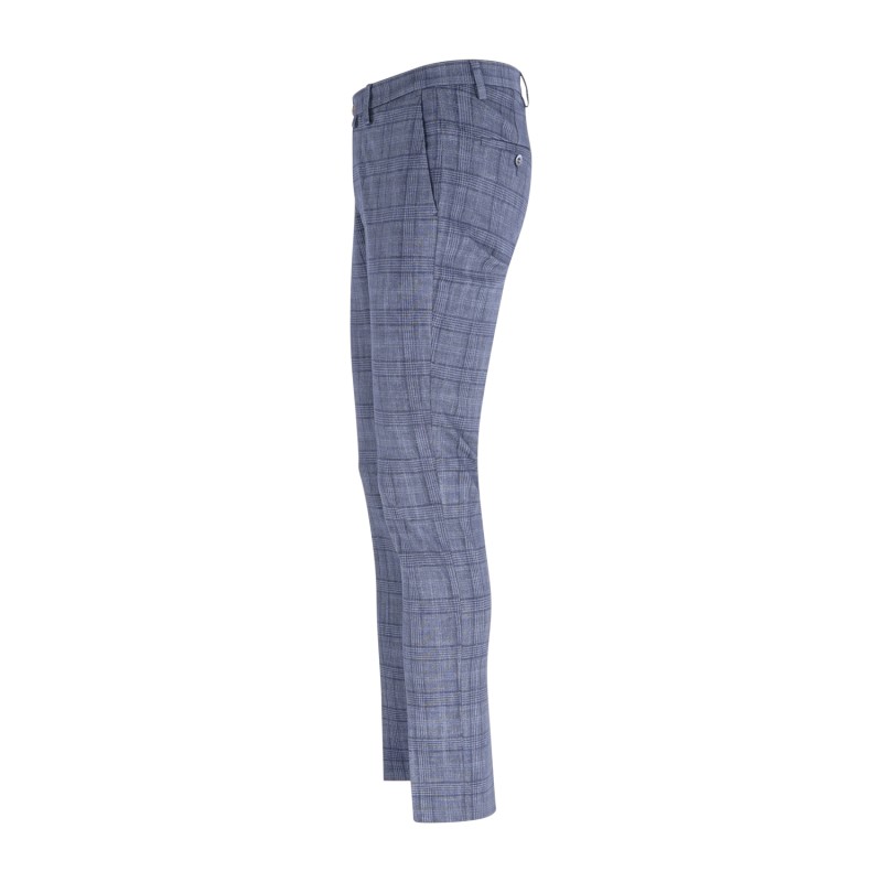 Barbati - Pantalone blu Cyrus fantasia check per uomo | p-cyrus-s 225632