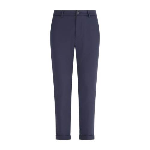 Camouflage - Pantalone blu Chinos sand tasche a filo in tessuto tecnico per