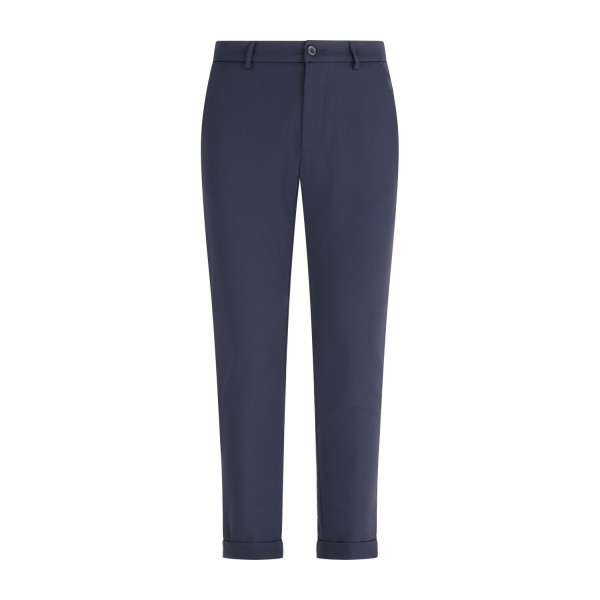 Camouflage - Pantalone blu Chinos sand tasche a filo in tessuto tecnico per