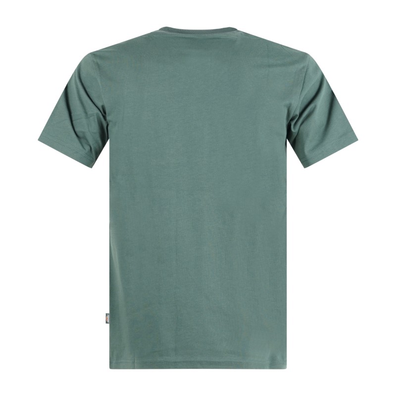 Dickies - T-shirt verde con stampa logo sul fronte per uomo | dk0a4xdbpin1