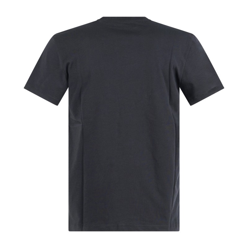 Armani Exchange - T-shirt nero con logo sul petto tono su tono per uomo |