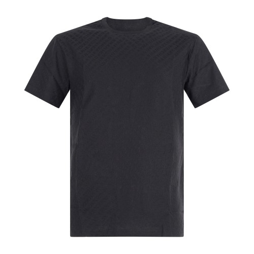 Armani Exchange - T-shirt nero con lavorazione jacquard per uomo | xm001431