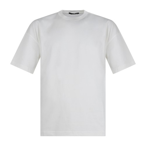 Daniele Alessandrini - T-shirt girocollo bianca con vestibilità relaxed per