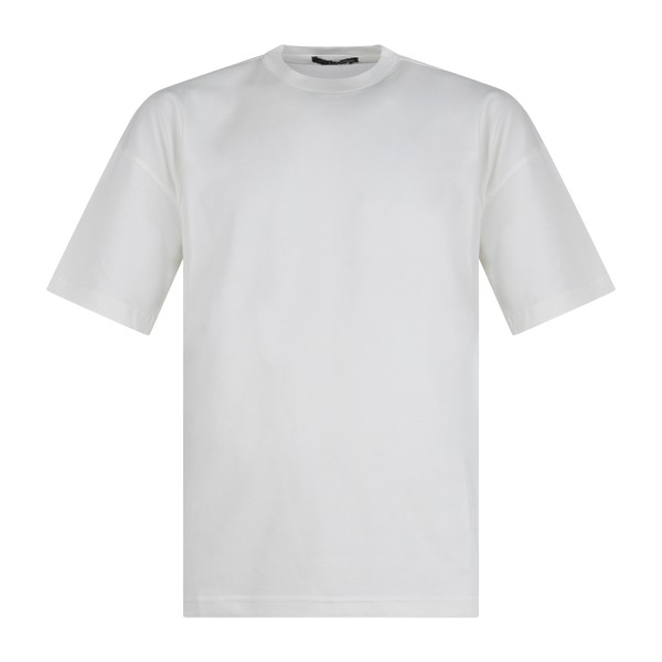 Daniele Alessandrini - T-shirt girocollo bianca con vestibilità relaxed per Daniele Alessandrini - T-shirt girocollo bianca con vestibilità relaxed per