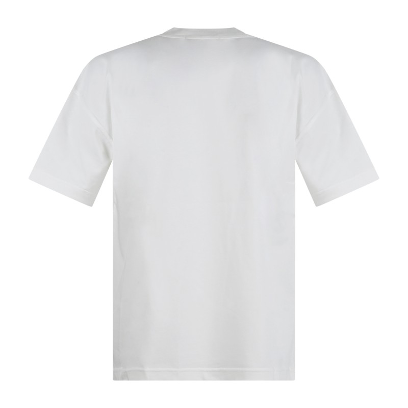 Daniele Alessandrini - T-shirt girocollo bianca con vestibilità relaxed per