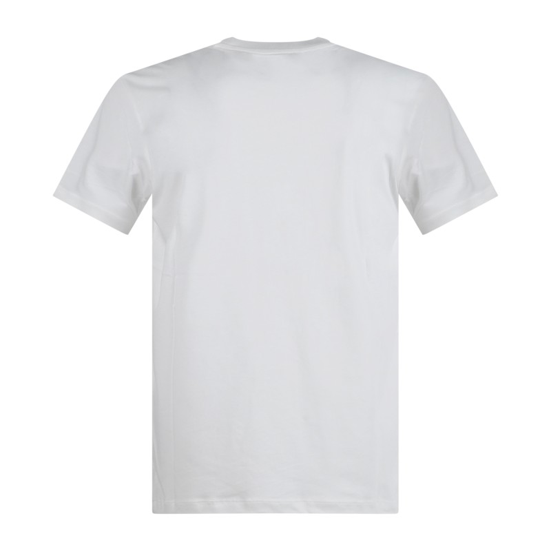 Armani Exchange - T-shirt bianca con logo sul petto tono su tono per uomo |
