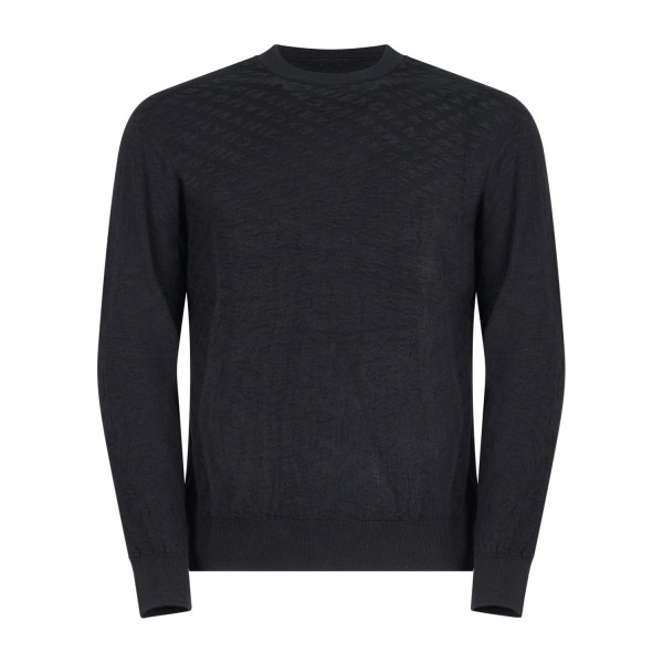Armani Exchange - Maglione nero girocollo in viscosa per uomo | xm001316