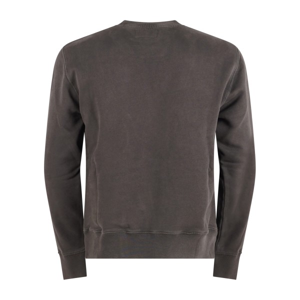 Roy Roger's - Felpa marrone girocollo con stampa logo per uomo |