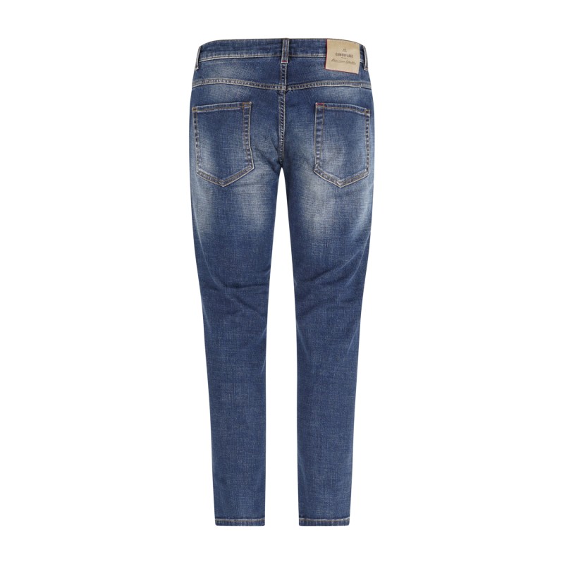 Camouflage - Jeans denim scuro Rocco 5 tasche slim vintage per uomo | d139 c073