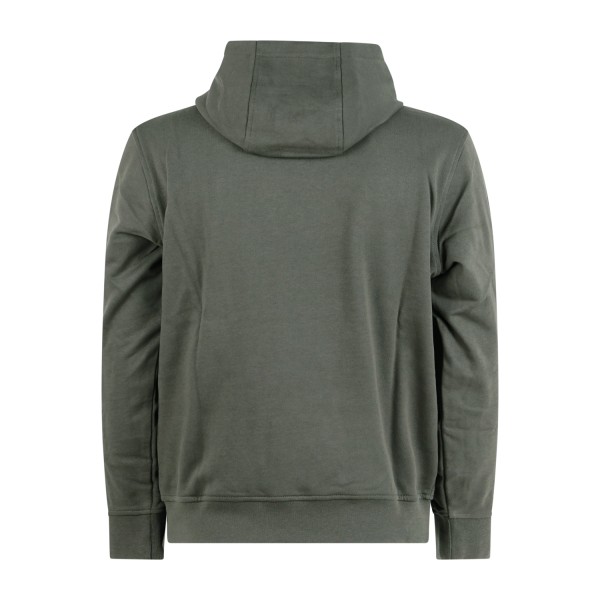 Armani Exchange - Felpa verde con cappuccio con patch logo sul fronte per uomo