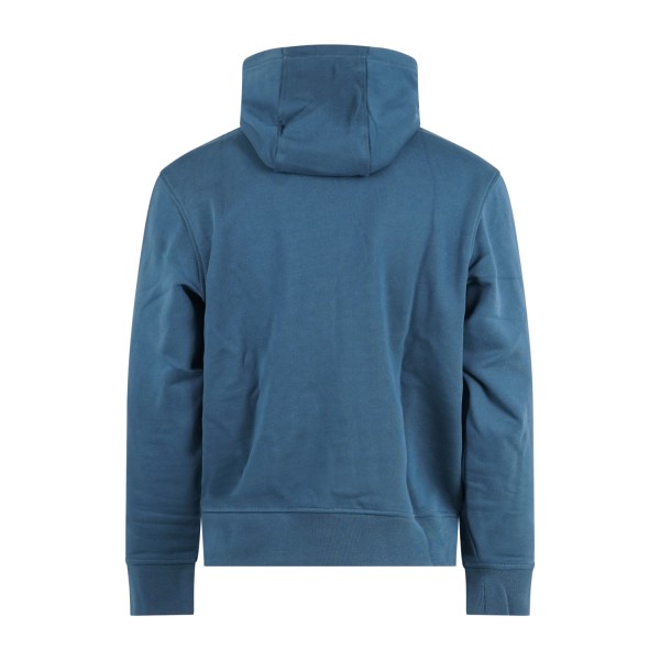 Armani Exchange - Felpa ottanio con cappuccio con patch logo sul fronte per