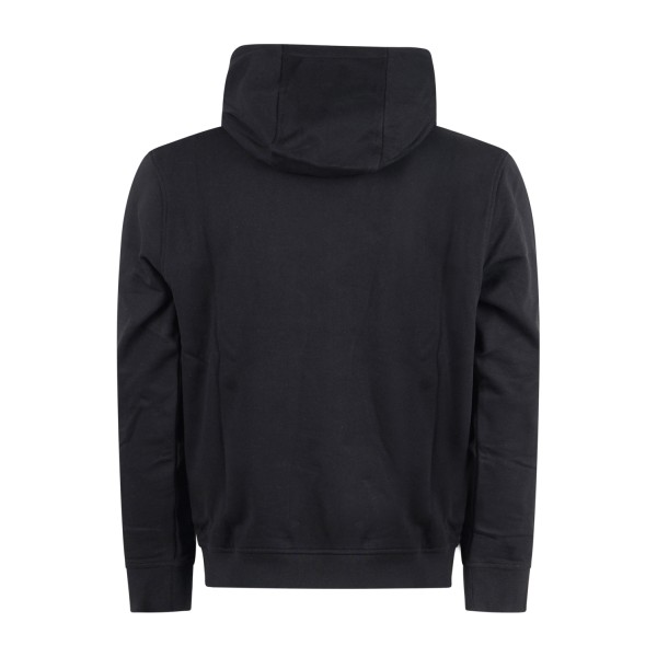 Armani Exchange - Felpa nero con cappuccio con patch logo sul fronte per uomo |