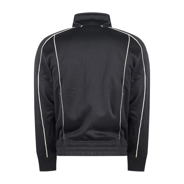 Armani Exchange - Felpa nera con zip e bande laterali a contrasto per uomo |