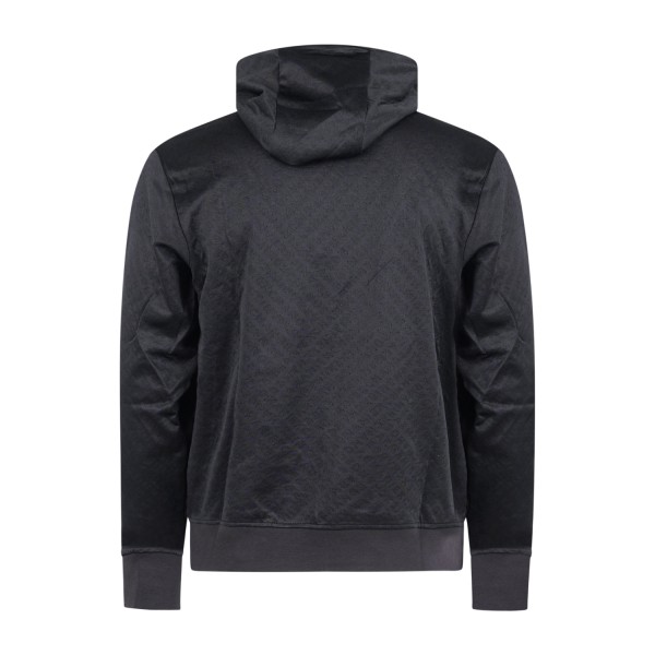 Armani Exchange - Felpa nera con cappuccio in tessuto semilucido per uomo |