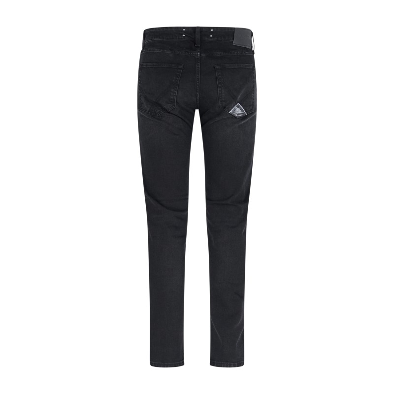 Roy Roger's - Jeans nero 5 tasche 517 denim black farrell slim fit per uomo |