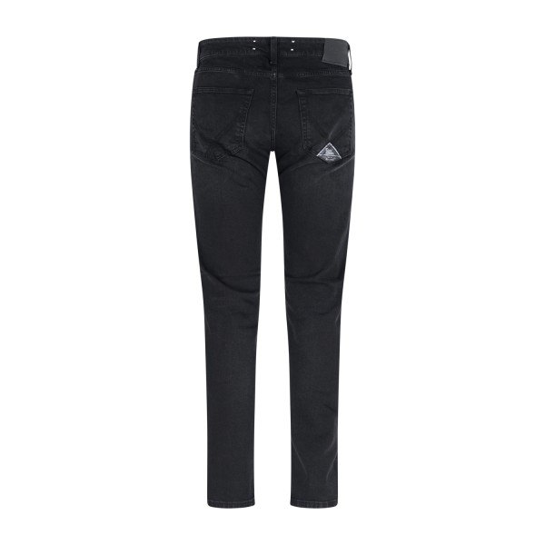 Roy Roger's - Jeans nero 5 tasche 517 denim black farrell slim fit per uomo |