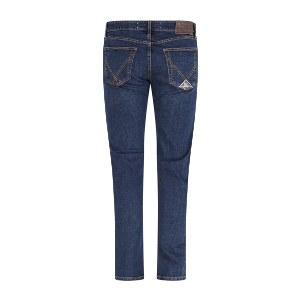 Roy Roger's - Jeans denim scuro 5 tasche 517 ybir slim fit per uomo |