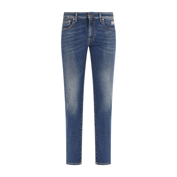 Roy Roger's - Jeans denim scuro 317 Kenner 5 tasche skinny fit per uomo |