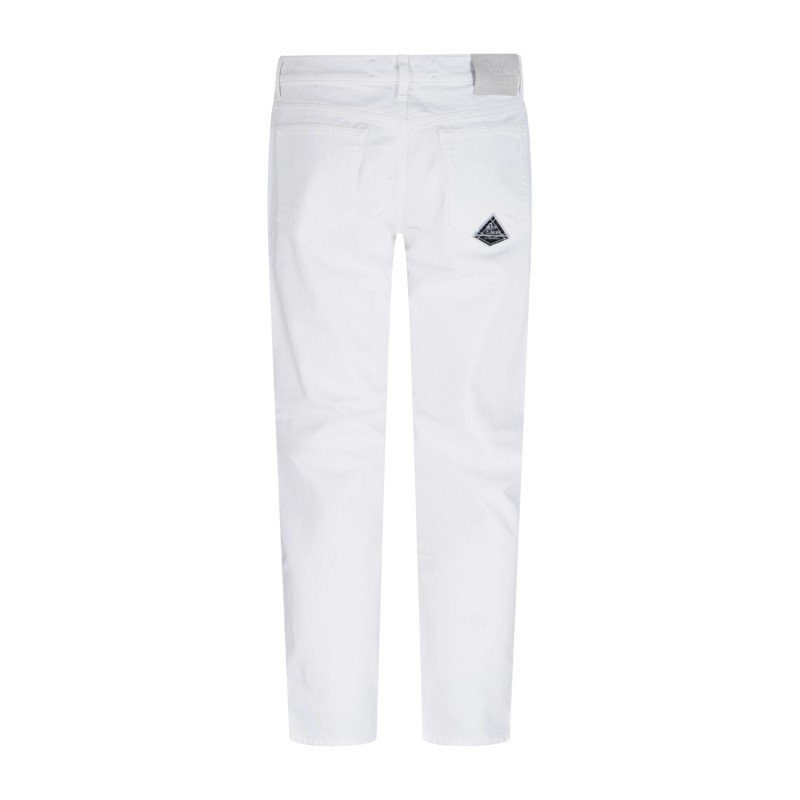 Roy Roger's - Jeans bianco 5 tasche dapper bull carrot fit per uomo |