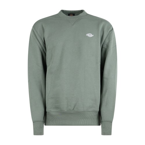 Dickies - Felpa verde Summerdale girocollo e ricamo logo sul petto per uomo |