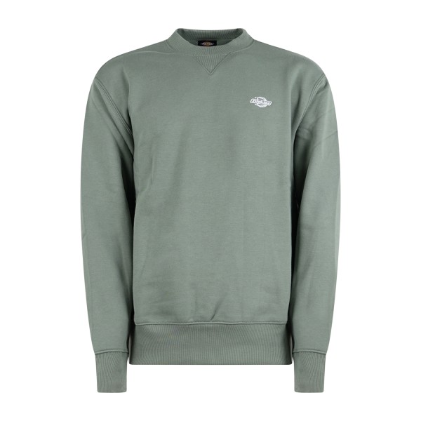 Dickies - Felpa verde Summerdale girocollo e ricamo logo sul petto per uomo |