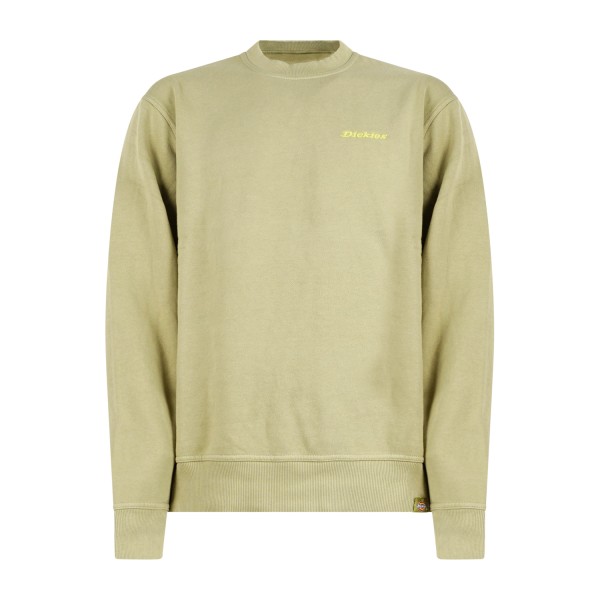 Dickies - Felpa verde Plentywood girocollo e ricamo logo sul petto per uomo |