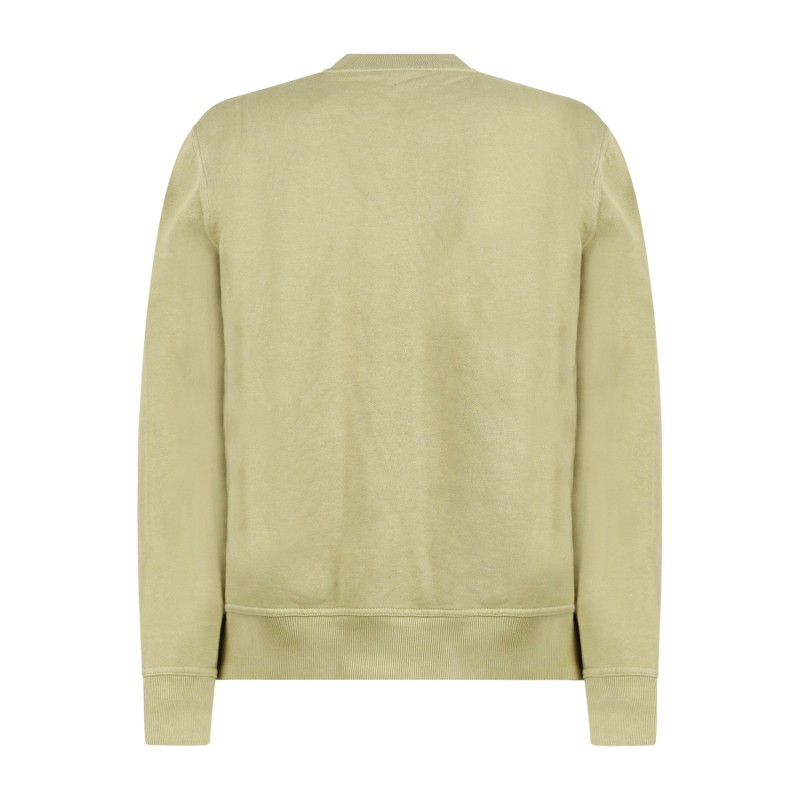 Dickies - Felpa verde Plentywood girocollo e ricamo logo sul petto per uomo |