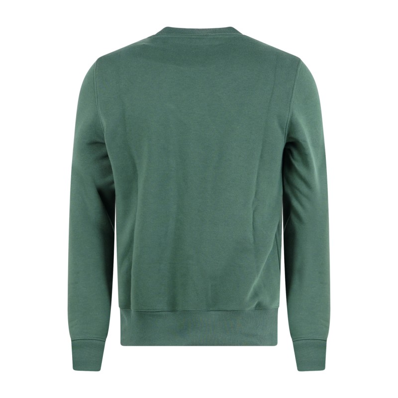 Dickies - Felpa verde Oakport a girocollo e patch logo sul petto per uomo |