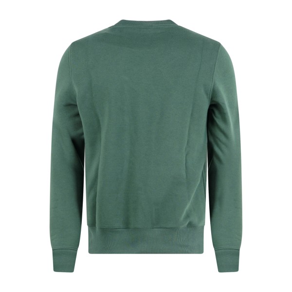 Dickies - Felpa verde Oakport a girocollo e patch logo sul petto per uomo |