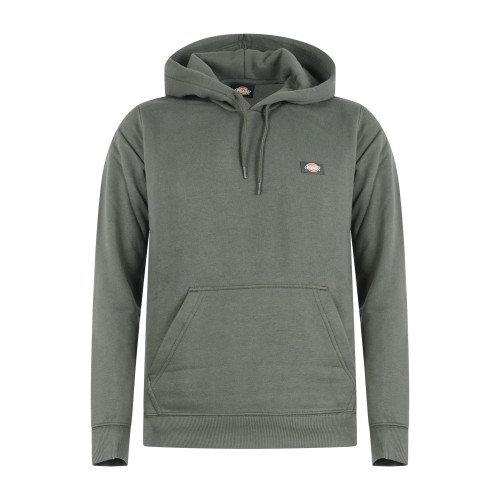 Dickies - Felpa verde con cappuccio con patch logo per uomo | dk0a4xcdogx1
