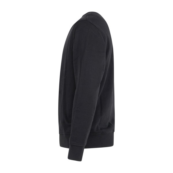 Armani Exchange - Felpa nero girocollo con patch logo sul fronte per uomo |