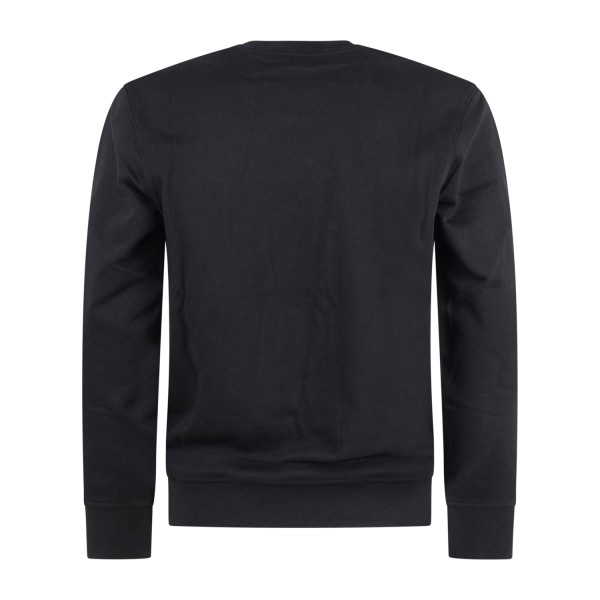 Armani Exchange - Felpa nero girocollo con patch logo sul fronte per uomo |