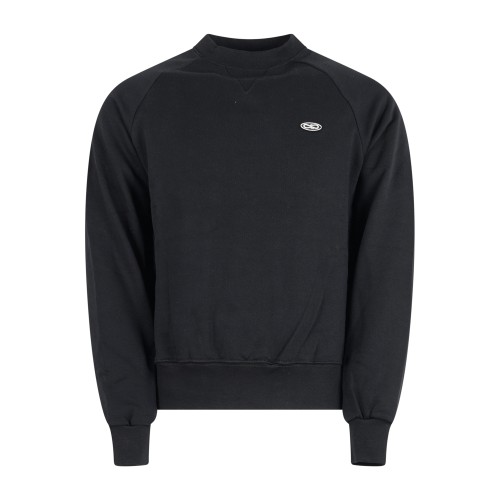 Propaganda - Felpa nero con patch logo gommato sul petto e stampa sul retro per 2