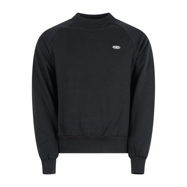 Propaganda - Felpa nero con patch logo gommato sul petto e stampa sul retro per