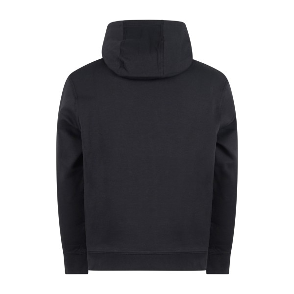 Armani Exchange - Felpa nero con cappuccio con ricamo logo sul fronte per uomo