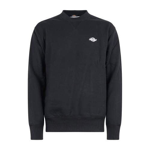 Dickies - Felpa nera Summerdale girocollo e ricamo logo sul petto per uomo |