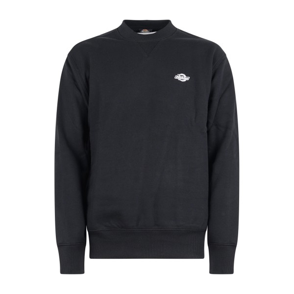 Dickies - Felpa nera Summerdale girocollo e ricamo logo sul petto per uomo |