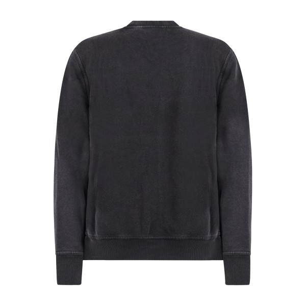 Dickies - Felpa nera Plentywood girocollo e ricamo logo sul petto per uomo |