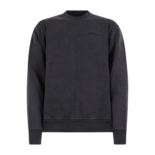 Dickies - Felpa nera Plentywood girocollo e ricamo logo sul petto per uomo |