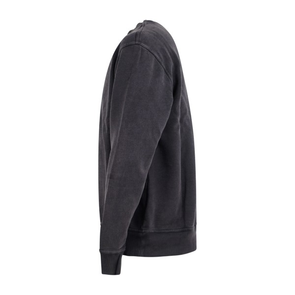 Dickies - Felpa nera Plentywood girocollo e ricamo logo sul petto per uomo |