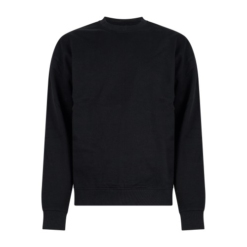 Richmond X - Felpa nera Nemes girogola con ricamo logo sul retro per uomo |