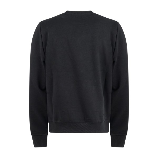 Richmond X - Felpa nera Attieg girocollo con stampa logo sul petto per uomo |